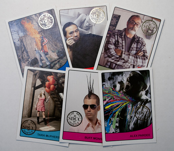 SDCC 2010 exclusive stamped cards