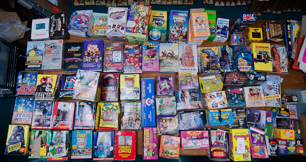 vintage trading card boxes